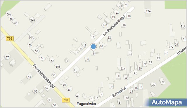 Fugasówka, Kochanowskiego Jana, 8, mapa Fugasówka