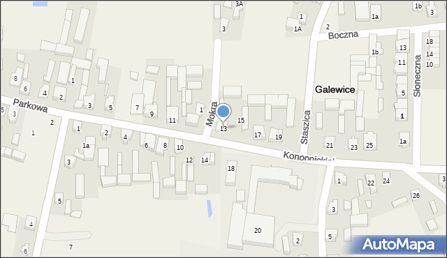 Galewice, Konopnickiej Marii, 13, mapa Galewice