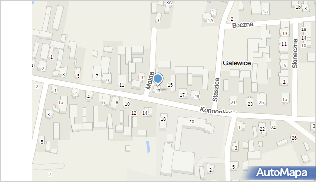 Galewice, Konopnickiej Marii, 13, mapa Galewice