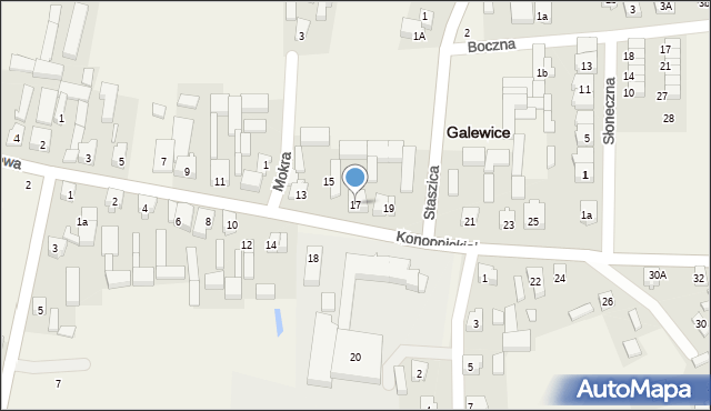 Galewice, Konopnickiej Marii, 17, mapa Galewice