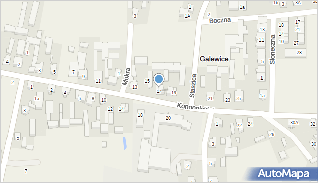 Galewice, Konopnickiej Marii, 17, mapa Galewice