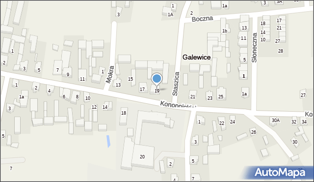 Galewice, Konopnickiej Marii, 19, mapa Galewice