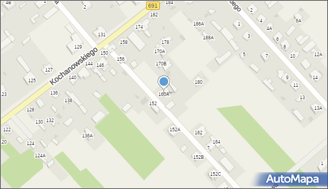 Garbatka-Letnisko, Kochanowskiego Jana, 160A, mapa Garbatka-Letnisko