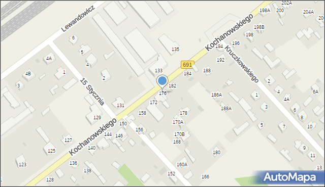 Garbatka-Letnisko, Kochanowskiego Jana, 176, mapa Garbatka-Letnisko