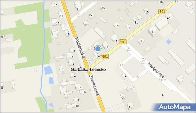Garbatka-Letnisko, Kochanowskiego Jana, 1A, mapa Garbatka-Letnisko