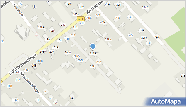 Garbatka-Letnisko, Kochanowskiego Jana, 212A, mapa Garbatka-Letnisko