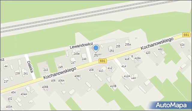 Garbatka-Letnisko, Kochanowskiego Jana, 251, mapa Garbatka-Letnisko