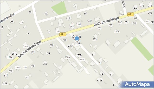 Garbatka-Letnisko, Kochanowskiego Jana, 272, mapa Garbatka-Letnisko
