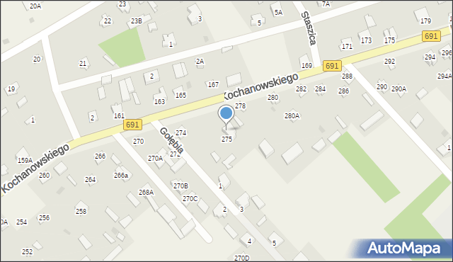 Garbatka-Letnisko, Kochanowskiego Jana, 276, mapa Garbatka-Letnisko