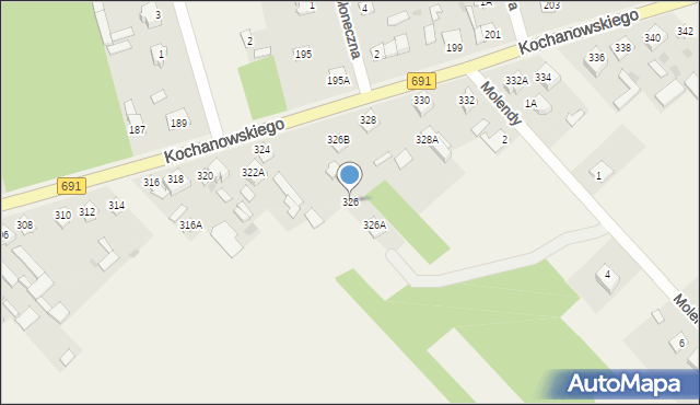 Garbatka-Letnisko, Kochanowskiego Jana, 326, mapa Garbatka-Letnisko
