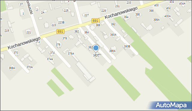 Garbatka-Letnisko, Kochanowskiego Jana, 382C, mapa Garbatka-Letnisko