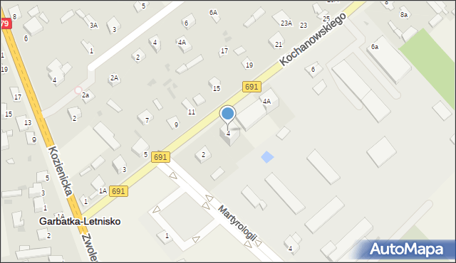 Garbatka-Letnisko, Kochanowskiego Jana, 4, mapa Garbatka-Letnisko