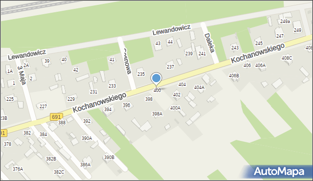 Garbatka-Letnisko, Kochanowskiego Jana, 400, mapa Garbatka-Letnisko