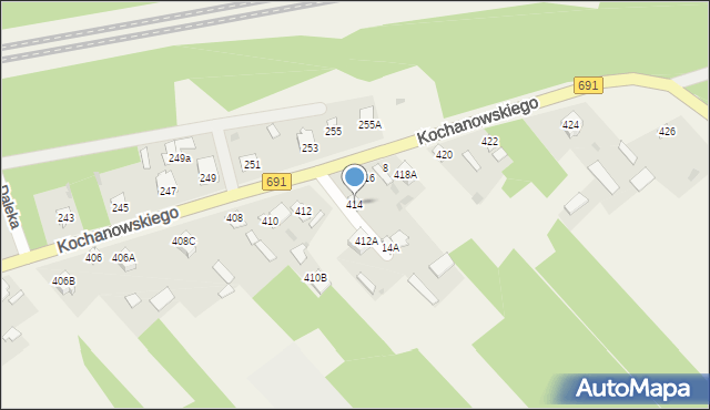 Garbatka-Letnisko, Kochanowskiego Jana, 414, mapa Garbatka-Letnisko