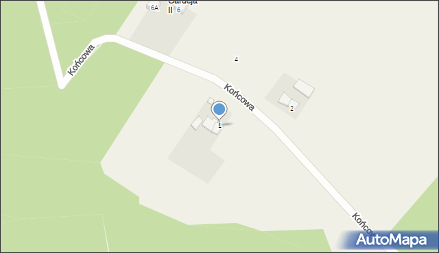Gardeja, Końcowa, 1, mapa Gardeja