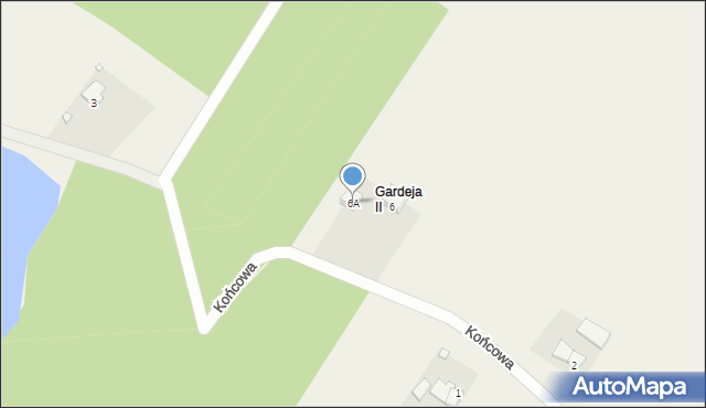 Gardeja, Końcowa, 6A, mapa Gardeja