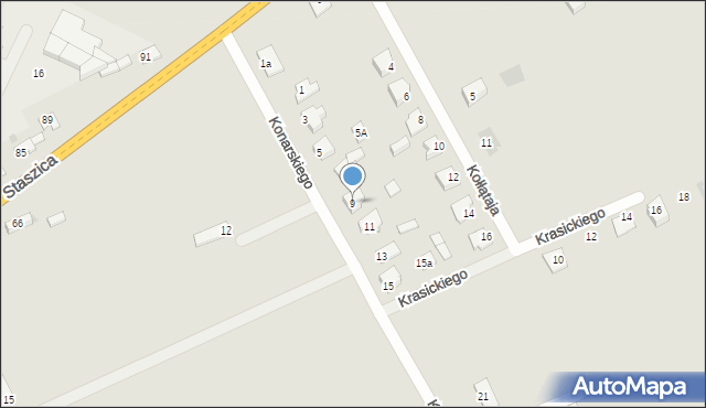 Garwolin, Konarskiego Stanisława, ks., 9, mapa Garwolin