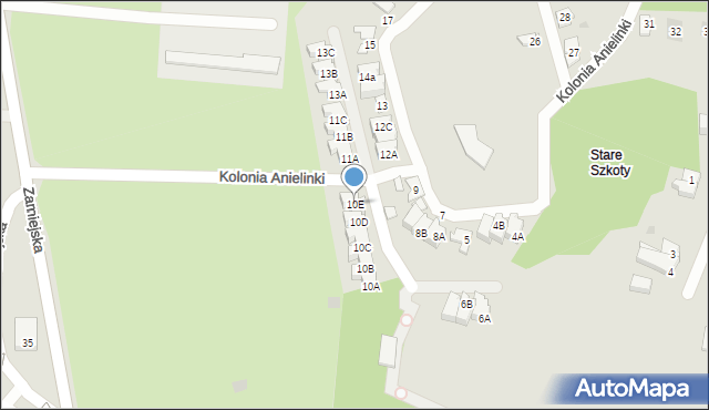 Gdańsk, Kolonia Anielinki, 10E, mapa Gdańska