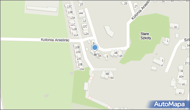 Gdańsk, Kolonia Anielinki, 8B, mapa Gdańska