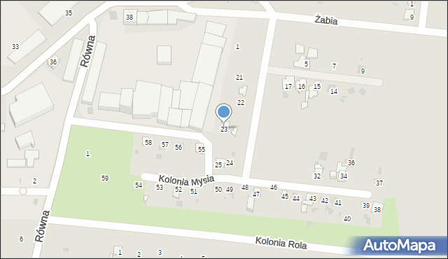 Gdańsk, Kolonia Mysia, 23, mapa Gdańska