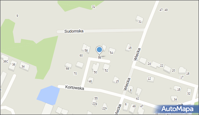 Gdańsk, Kortowska, 56, mapa Gdańska