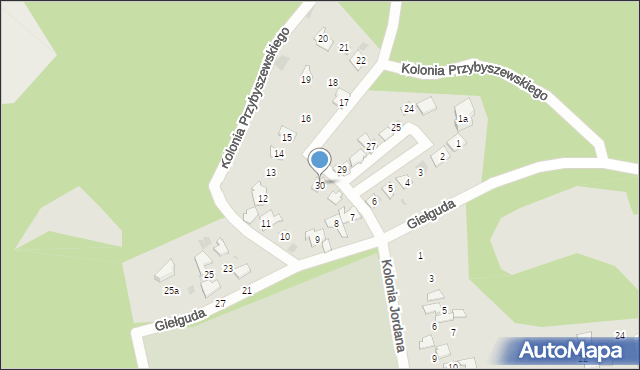 Gdańsk, Kolonia Stanisława Przybyszewskiego, 30, mapa Gdańska