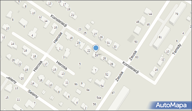Gdańsk, Konstelacji, 24, mapa Gdańska