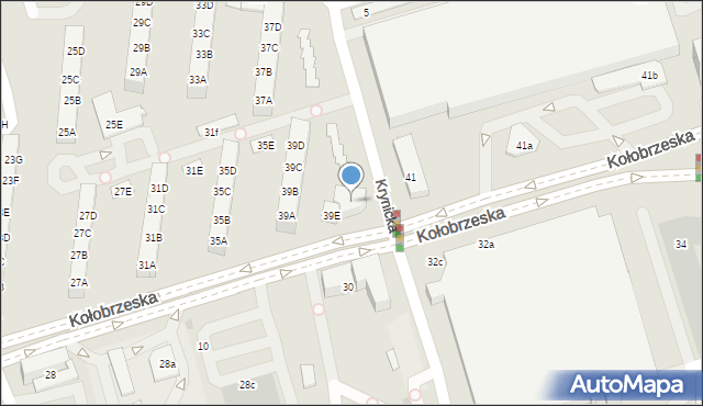 Gdańsk, Kołobrzeska, 39f, mapa Gdańska