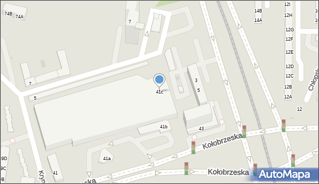 Gdańsk, Kołobrzeska, 41c, mapa Gdańska
