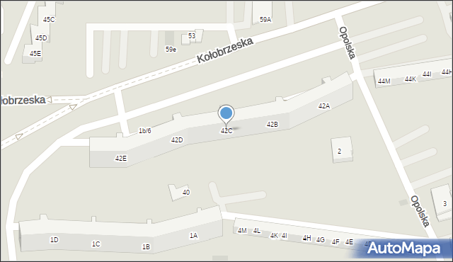 Gdańsk, Kołobrzeska, 42C, mapa Gdańska