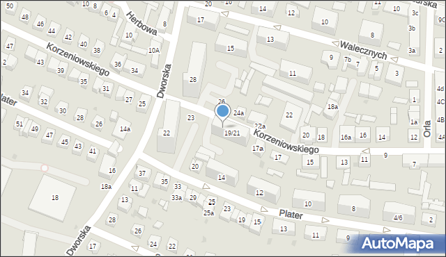 Gdańsk, Korzeniowskiego Konrada, 19/21B, mapa Gdańska