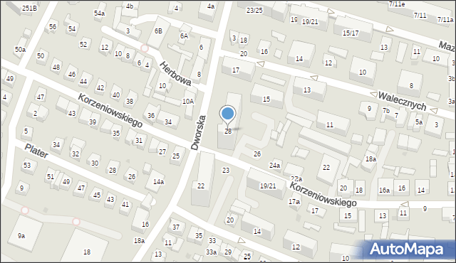 Gdańsk, Korzeniowskiego Konrada, 28, mapa Gdańska