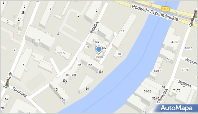 Gdańsk, Kotwiczników, 10AB, mapa Gdańska