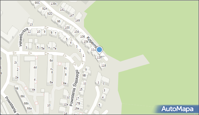 Gdynia, Kopernika Mikołaja, 116, mapa Gdyni