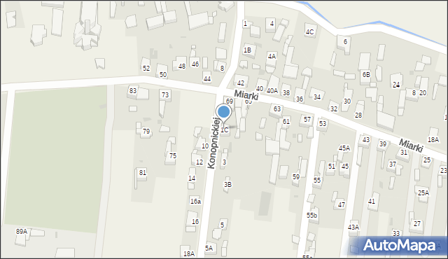 Gierałtowice, Konopnickiej Marii, 1C, mapa Gierałtowice