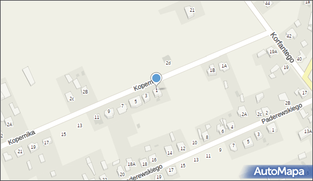 Gierałtowice, Kopernika Mikołaja, 1, mapa Gierałtowice