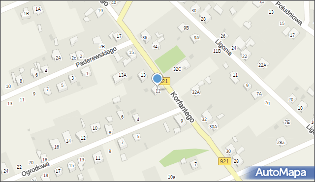 Gierałtowice, Korfantego Wojciecha, 11, mapa Gierałtowice