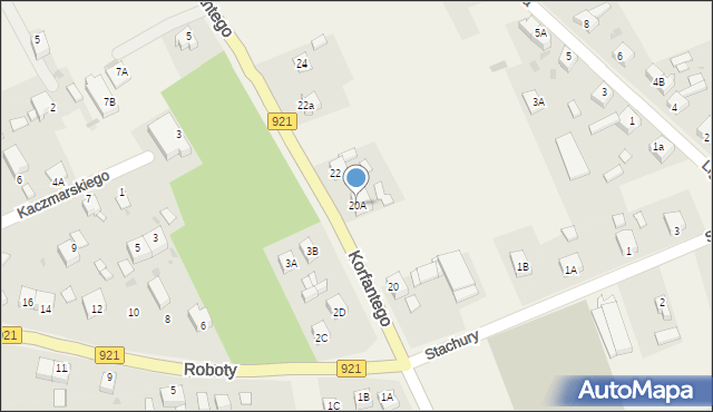 Gierałtowice, Korfantego Wojciecha, 20A, mapa Gierałtowice