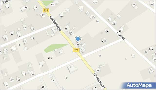 Gierałtowice, Korfantego Wojciecha, 30, mapa Gierałtowice