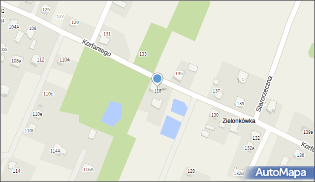 Gilowice, Korfantego Wojciecha, 118, mapa Gilowice