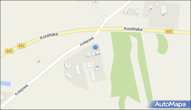 Gizałki, Kolejowa, 13, mapa Gizałki