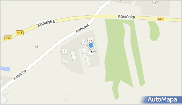 Gizałki, Kolejowa, 13a, mapa Gizałki