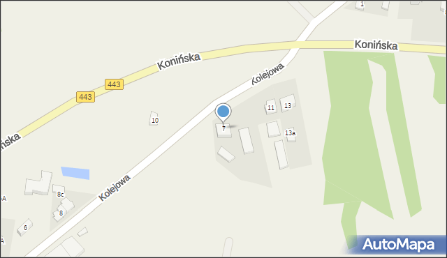 Gizałki, Kolejowa, 7, mapa Gizałki