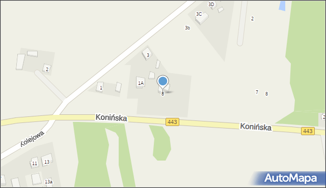 Gizałki, Konińska, 8, mapa Gizałki