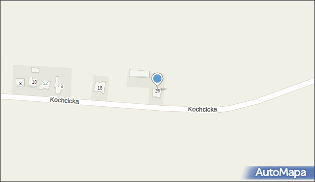 Glinica, Kochcicka, 26, mapa Glinica