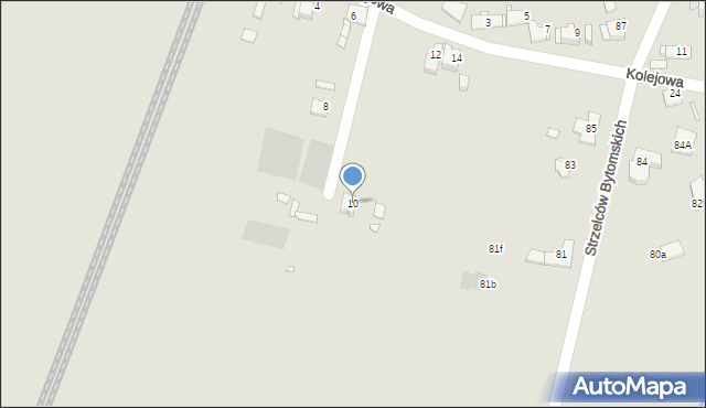 Gliwice, Kolejowa, 10, mapa Gliwic