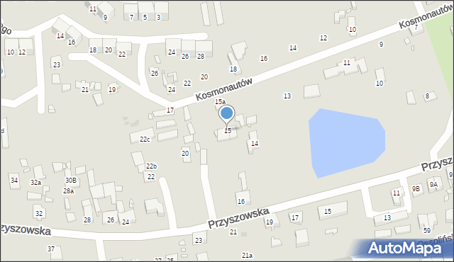 Gliwice, Kosmonautów, 15, mapa Gliwic