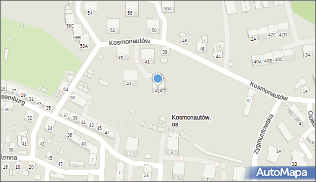Gliwice, Kosmonautów, 41A, mapa Gliwic