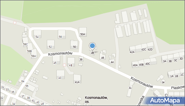 Gliwice, Kosmonautów, 48, mapa Gliwic