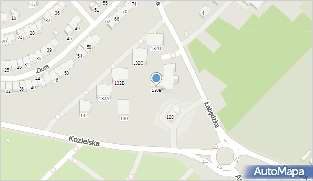 Gliwice, Kozielska, 130B, mapa Gliwic